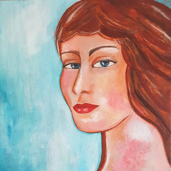 Portret Acryl on Canvas Introvert