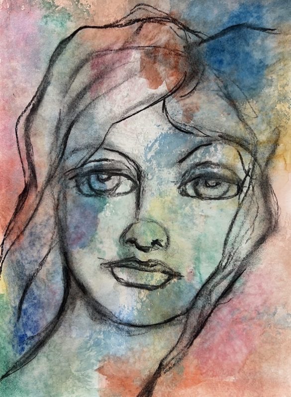 Feelings Watercolor Portrait